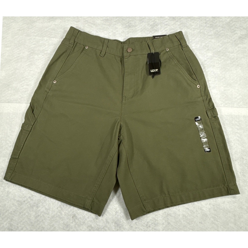 LCKR Lajoie Cargo Shorts Mens M 32-34 Olive Green Utility Casual Stretch NEW